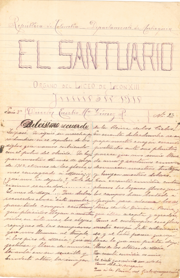 El Santuario - Junio 5 de 1910